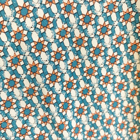 JOIE VIOLETTE Silk Geometric Print Blouse - Picture 5 of 8